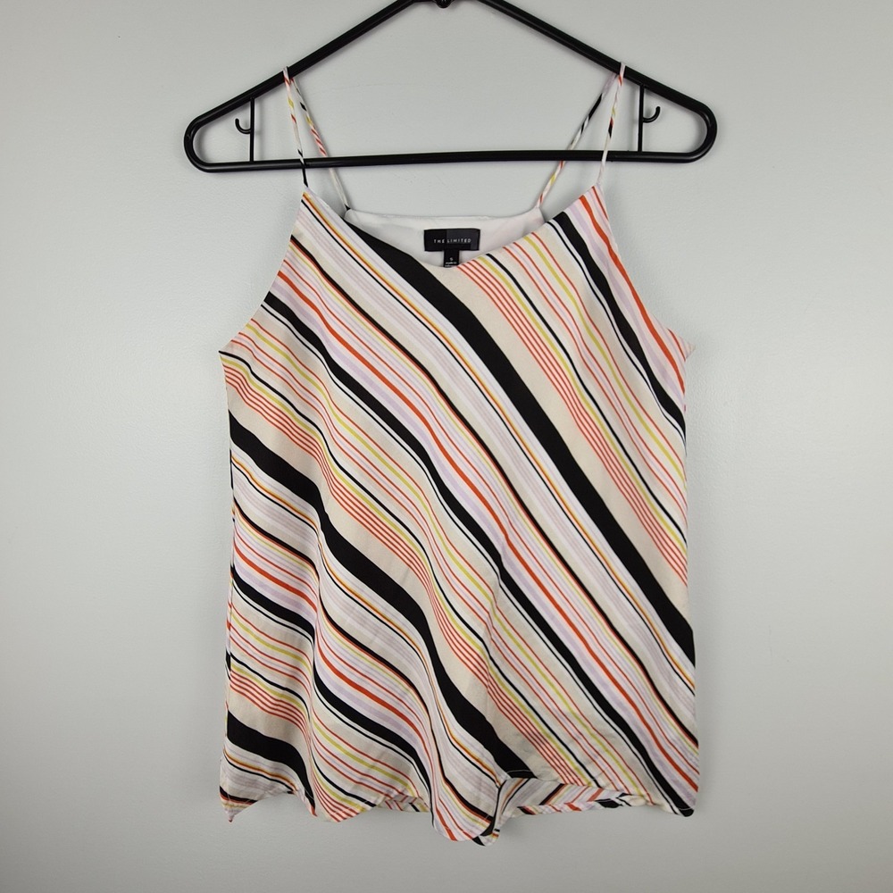 The Limited Colorful Striped Lined Spaghetti Strap Tank Top Camisole Small
